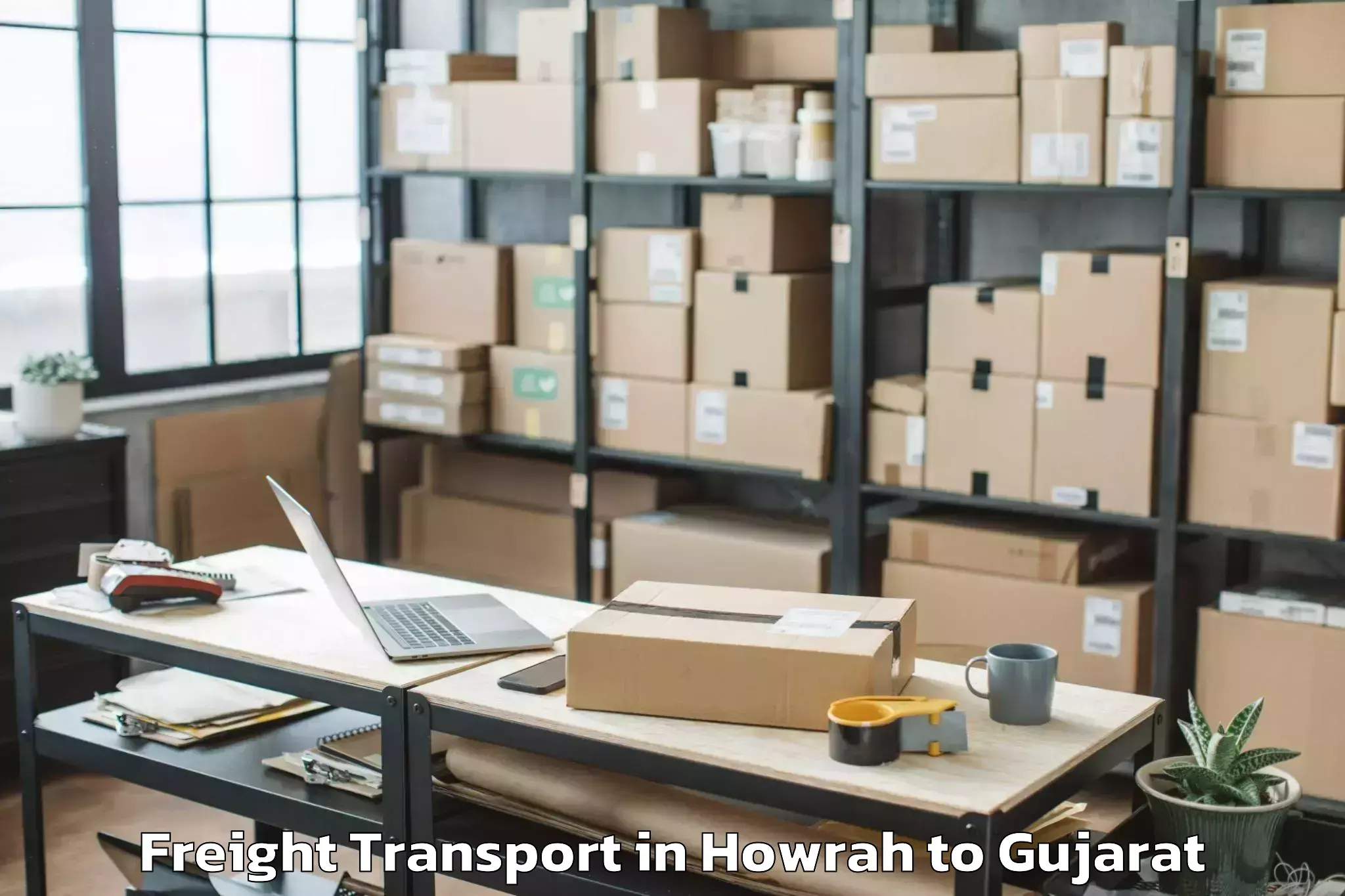 Get Howrah to Palitana Freight Transport